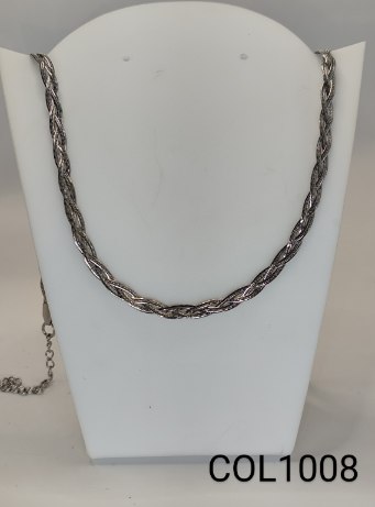 colar inox corrente trançada