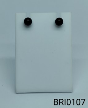 brinco inox bolinha preto