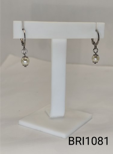 brinco inox argola fecho italiano  pérola