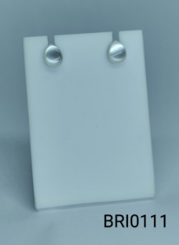 brinco inox bolinha achatada