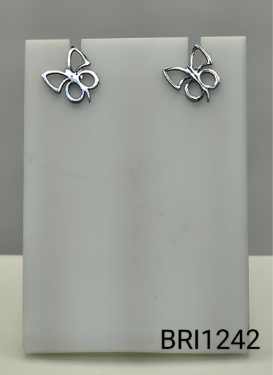 brinco inox  borboleta