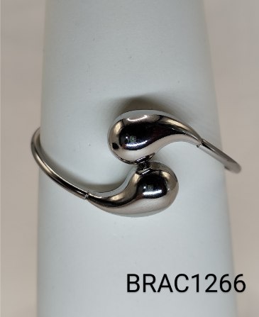 bracelete inox em forma de gotas