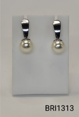 brinco inox haste  pérola
