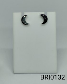 brinco inox lua com estrelinha