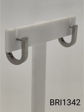 brinco inox argola forma de "u"