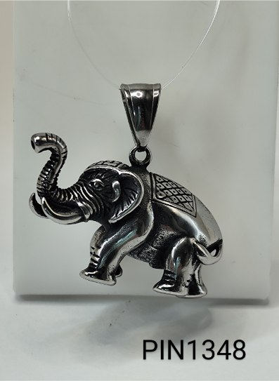 pingente inox em forma de elefante  elefante bojudo