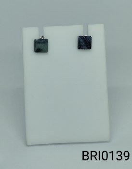 brinco inox placa quadrada