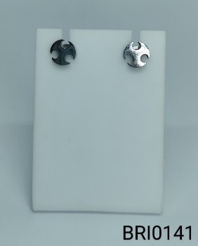 brinco inox bolinha vazada