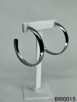 brinco inox argola boleada