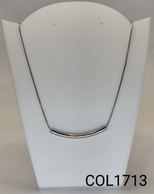 colar inox pingente tubo