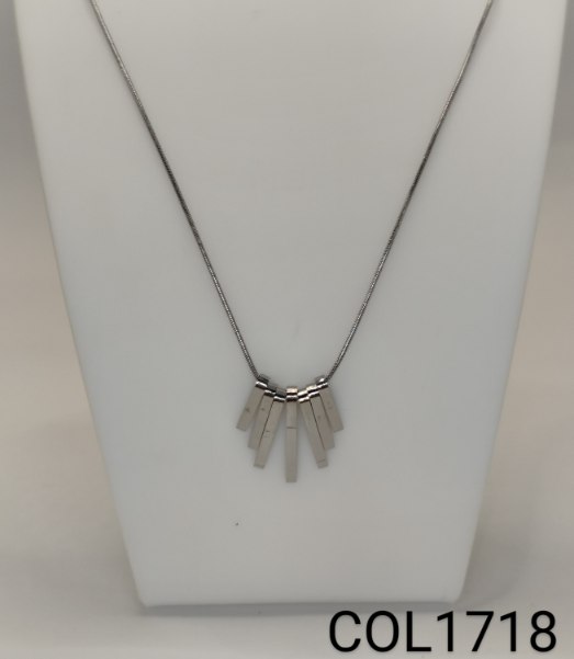 colar inox pingente hastes penduradas