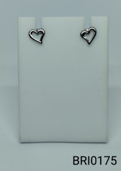 brinco inox coração vazado