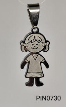 pingente inox menina