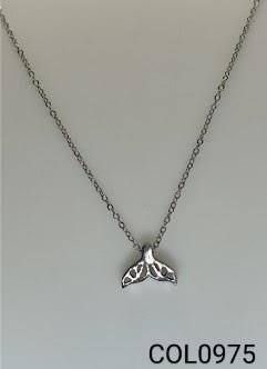 colar inox com pingente rabo de sereia