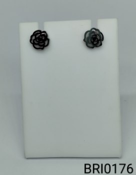 brinco inox folha de rosa