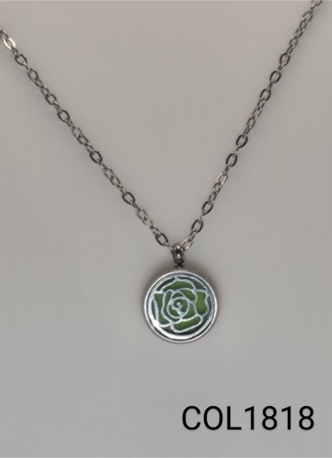 colar inox difusor flor