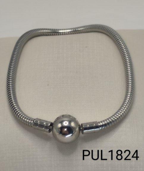 pulseira inox bracelete pandora fecho bola