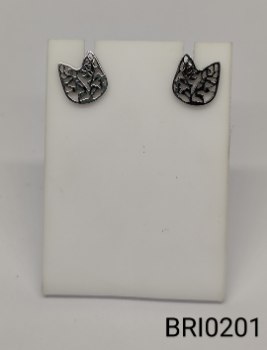 brinco inox cara de gato