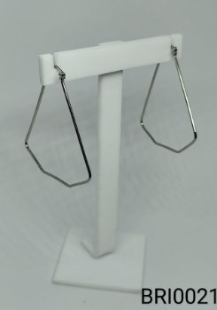 brinco inox argola fecho click  geométrica