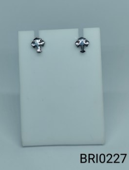 brinco inox árvore em cruz