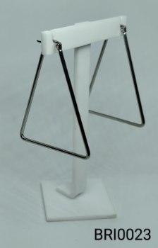 brinco inox argola fecho click triângulo