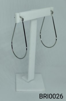 brinco inox argola fecho click oval