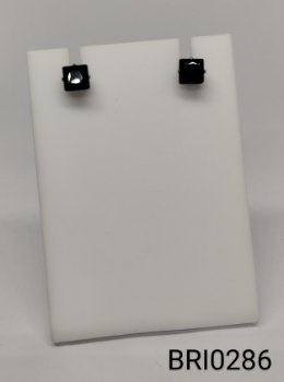 brinco inox quadrado ônix preto