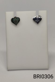 brinco inox  coração