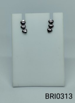 brinco inox 3 bolinhas