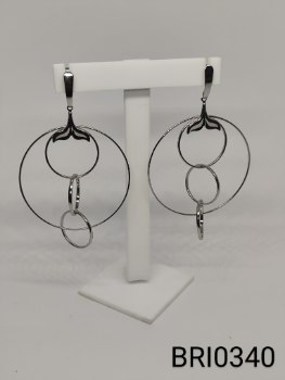 brinco inox grande  argolas encaixadas com rabo de sereia