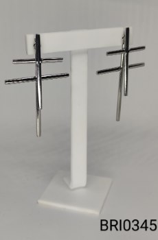 brinco inox 2 cruzes