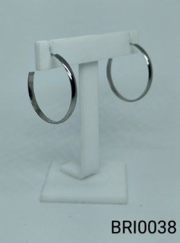 brinco inox argola  boleada