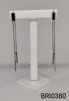 brinco inox 2 fios  trabalhados