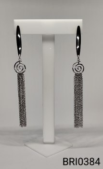 brinco inox círculo labirinto vários fios