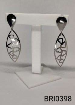 brinco inox peixe recheado de corações