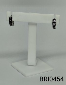 brinco inox argola friso preto desenhado