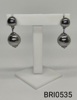 brinco  inox 2 bolinhas