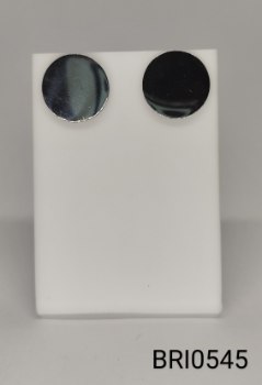 brinco inox placa redonda