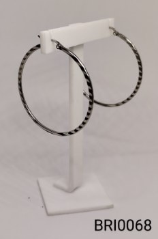 brinco inox argola fecho italiano  tratorada redonda