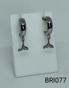 brinco inox argola  rabo de sereia