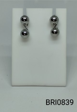 brinco inox 2 bolinhas