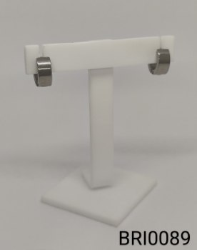 brinco inox argola achatada