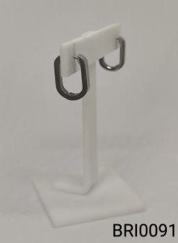 brinco inox argola fecho click ovalado