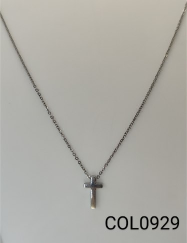 colar  inox pingente cruz
