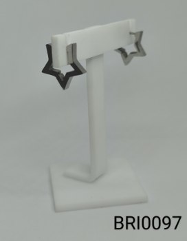 brinco inox argola estrela