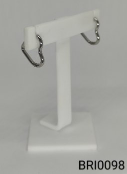 brinco inox argola coração