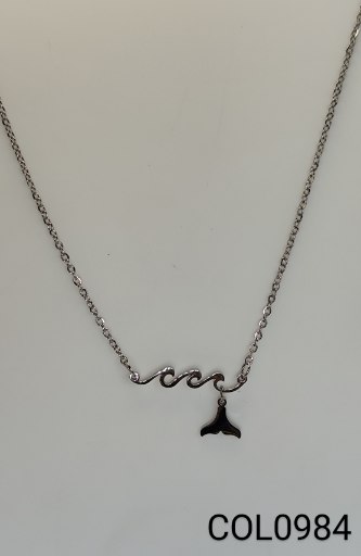 colar inox ondas e rabo de sereia