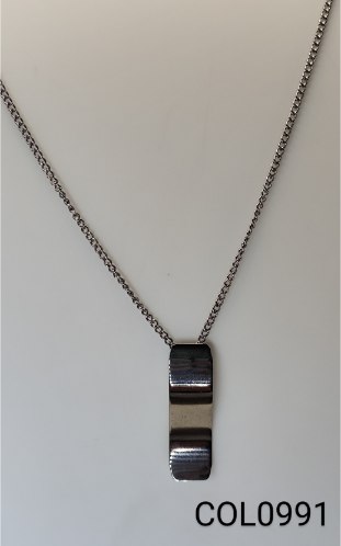 colar inox chapa retangular ondulada